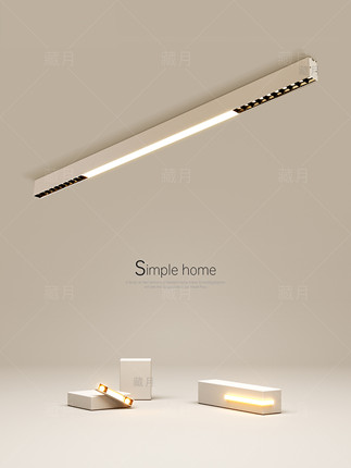 创意长条led吸顶灯过道走廊灯简约现代无主灯客厅卧室灯中山灯具