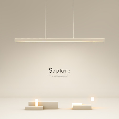 极简一字形长条led吊灯