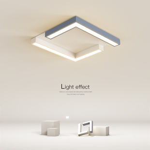 简约现代客厅灯方形创意led吸顶灯主卧室灯极简餐厅房间中山灯具
