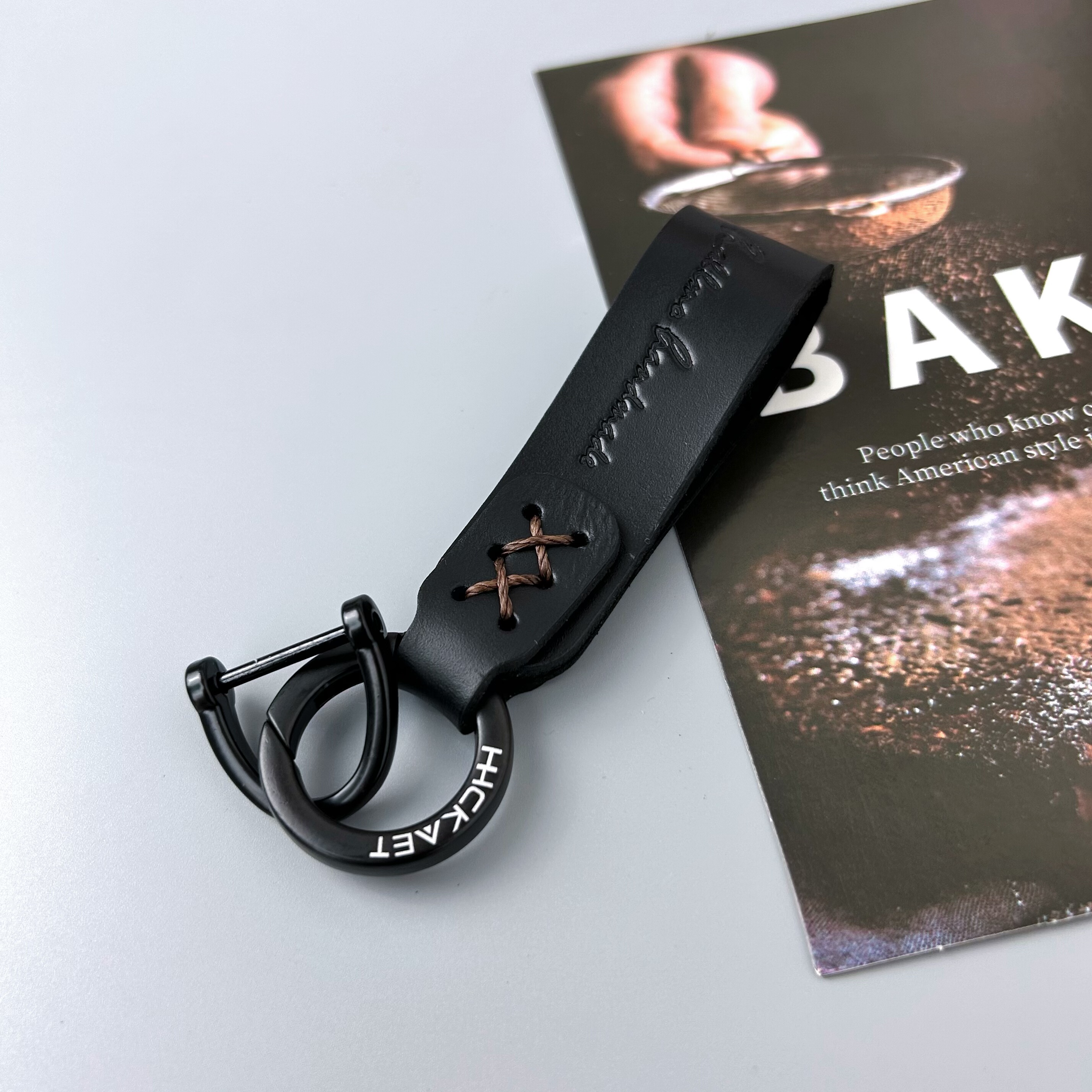 原创真皮头层牛皮高端汽车钥匙扣