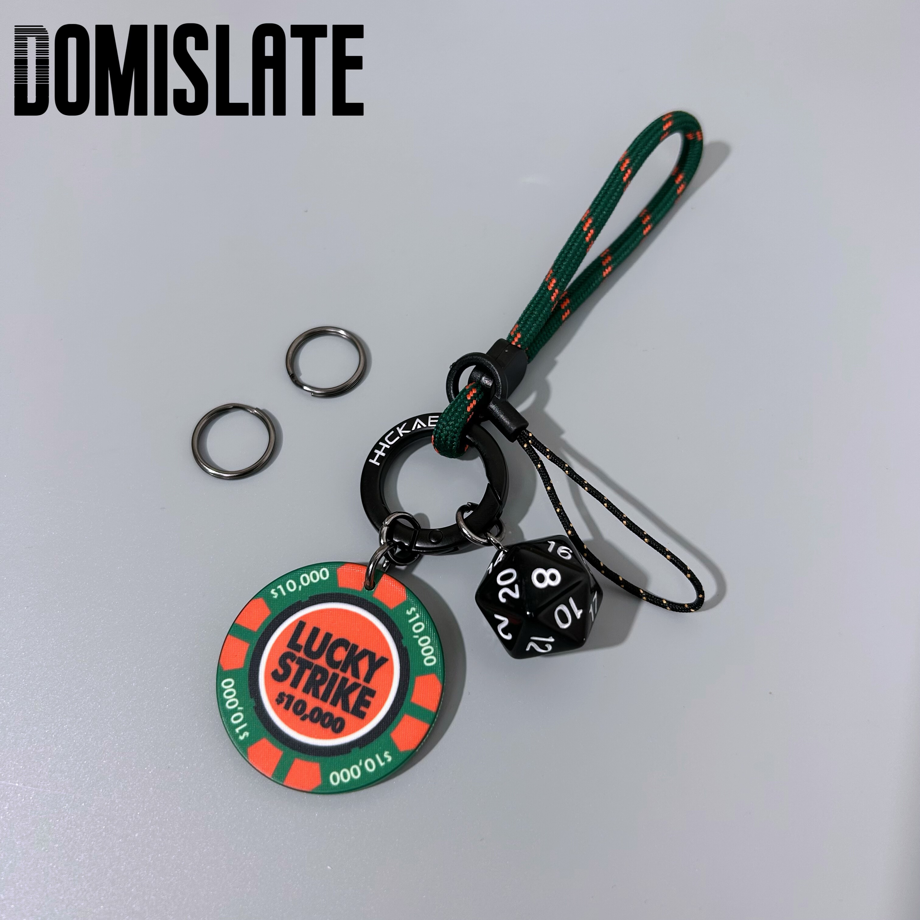 高品质汽车钥匙扣祝好运筹码情侣