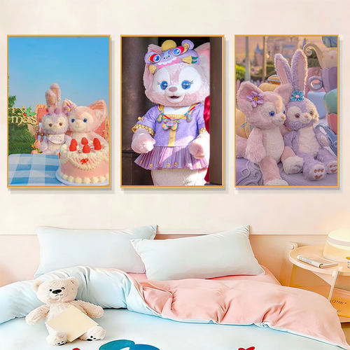 童装店装饰画玲娜贝儿幼儿园儿童房女生房间装饰画母婴店卡通壁画