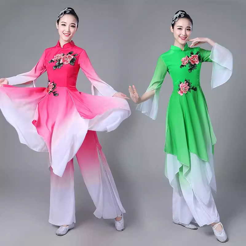 秧歌服演出服2025新款广场舞服装女成人套装中老年表演服扭秧歌服