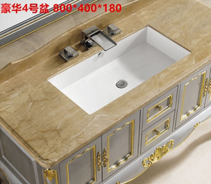 台下盆特大号长方形直线直角平底盆阳台洗衣服卫生间洗手盆洗脸盆