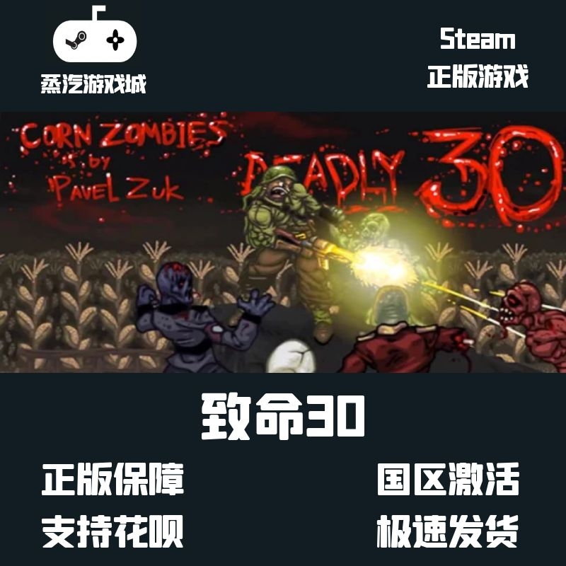 PC中文正版 steam平台 deadly 30 致命30 key 喜加一 挂卡key 电玩/配件/游戏/攻略 STEAM 原图主图