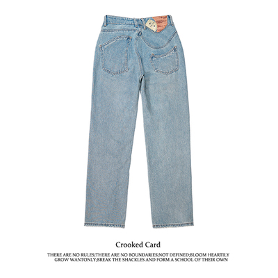 Crooked Card 时尚高腰“小歪裤