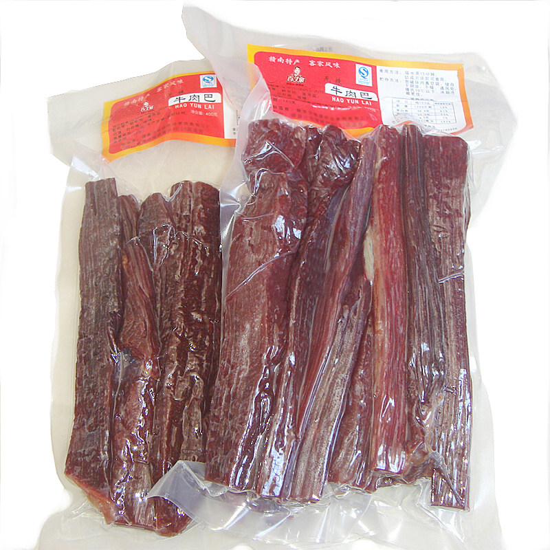 百丈泉客家风味牛肉条江西特产牛肉条牛肉干牛腊巴腊味腊货400g