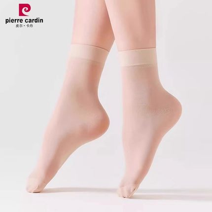1包6双装  皮尔卡丹 7D 隐形雪纺丝 短丝袜PC2107超薄  脚尖加固
