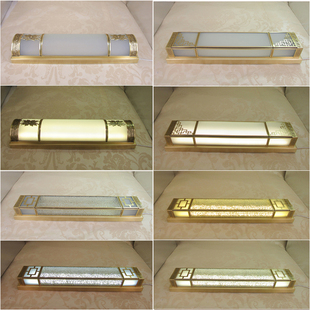 现代新中式纯铜镜前灯门前灯电视背景灯客厅过道灯阳台门口灯