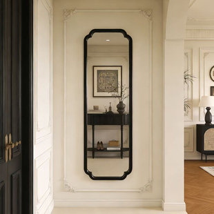 南洋风不规则全身镜服装店高清设计壁挂试衣镜家用靠墙异形装饰镜