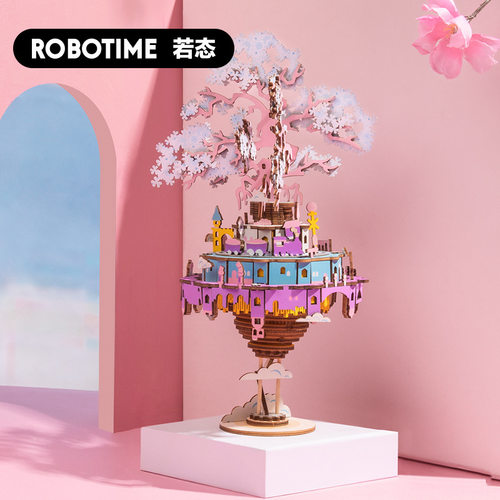 若态八音盒木质手工diy南瓜樱花