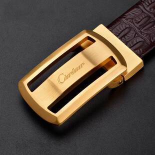 爱马男仕铜扣真牛皮皮带男士平滑扣皮带男士奢侈品男款皮带男真皮