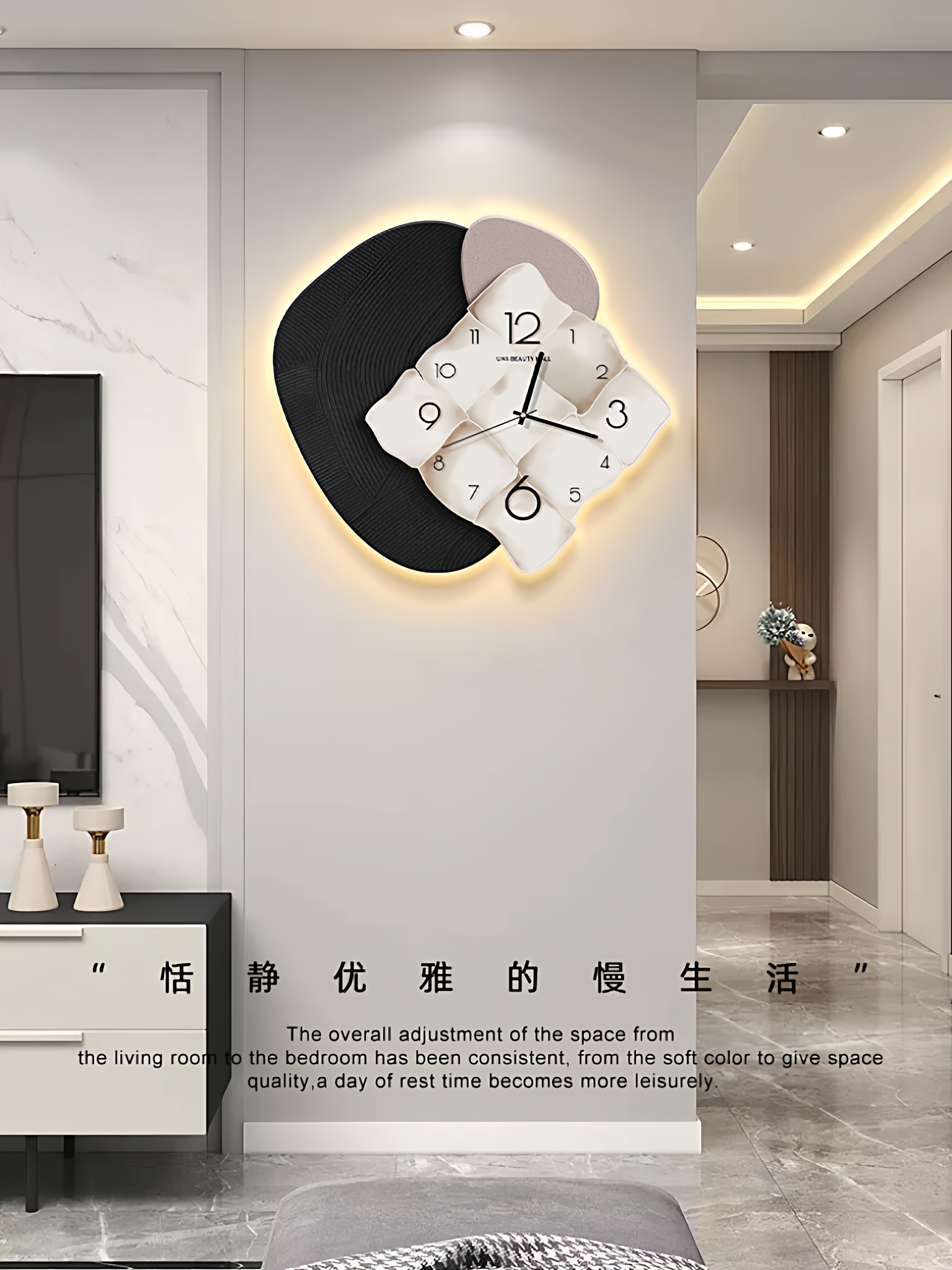 北欧风艺术家用挂钟钟表画客厅餐厅2025新款轻奢高级艺术挂墙时钟