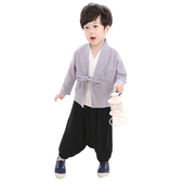 民族风唐装 春秋季 小孩中式 改良三件套装 节男女儿童汉服国学服古装