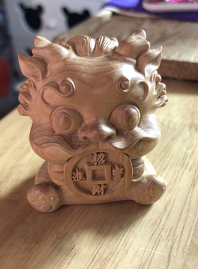 奇木手作·乐清非遗黄杨木雕招财进宝貔貅摆件文玩手把件工艺礼品