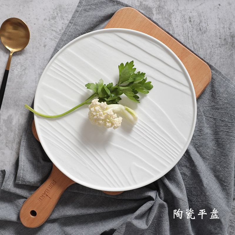 Ceramic plate 9 inch round tray cold dish sushi plate