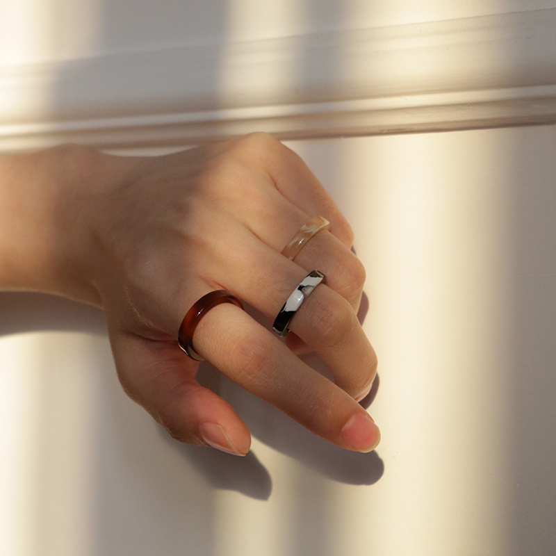 monote现货美国戒指水磨石日常