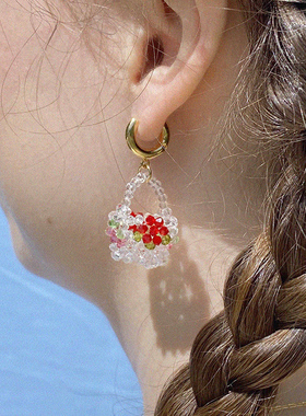 Monote韩国现货ylyl可爱水果造型时尚俏皮百搭耳环耳饰礼物