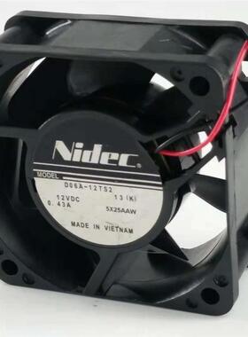 Nidec 6025 6cm 12v 0.43a D06A-12TS2 超静音富士变频器专用风扇