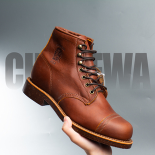 90045 1901G46 CHIPPEWA现货工装 靴齐佩瓦美产固特异V底工程师靴