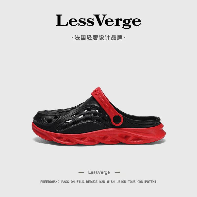 【夏日潮款】LessVerge2025新款男鞋夏季透气洞洞鞋沙滩涉水凉鞋