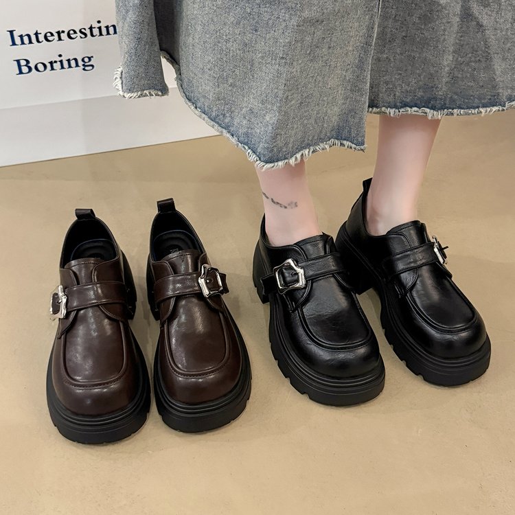 法式厚底乐福鞋女2025新款