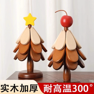 实木一棵树隔热垫餐桌垫创意家用防止烫手锅垫杯垫木质摆件碗垫子