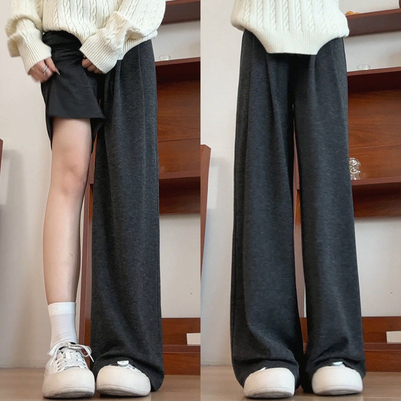 200斤大码胖mm糯米阔腿裤女冬季新款梨形身材显瘦加绒保暖直筒裤,女装/女士精品,大码裤装,淘宝优惠券,粉丝福利购,淘宝优惠卷