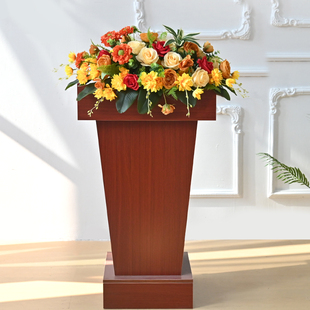 讲台花仿真花演讲台花束主席台假花发言台花平放式摆花会议桌花