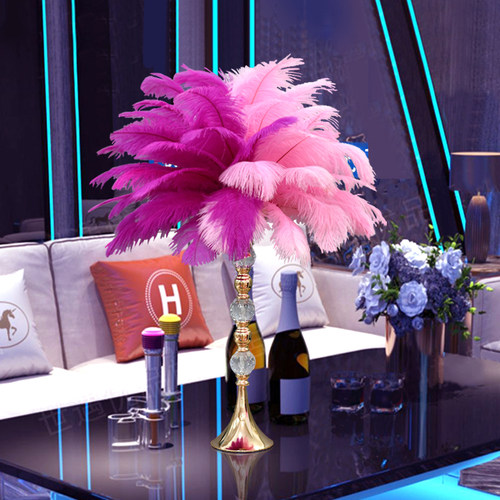 羽毛桌花摆件仿真花酒店婚礼生日