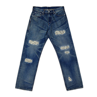 C3潮流 FENOM CRUSH 3豹纹 三代破坏牛王 赤耳丹宁男装牛仔裤宽松