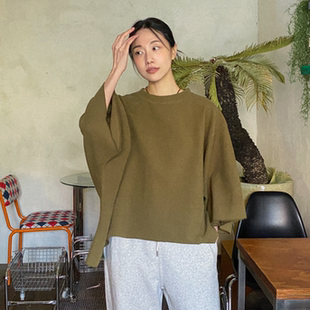 胖mm春装 女装 新品 时尚 休闲T恤0324 韩国代购 纯色圆领宽松短袖 大码