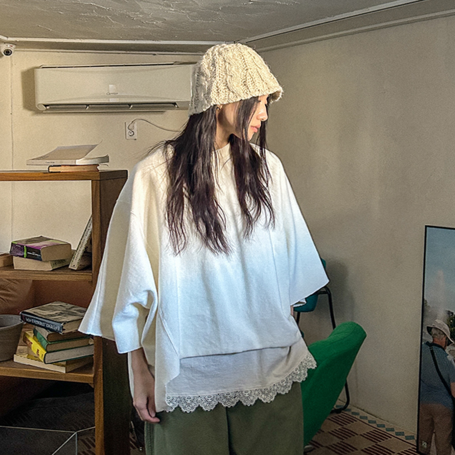 韩国代购特大码女装胖mm春装新品时尚纯色圆领短袖休闲卫衣0224