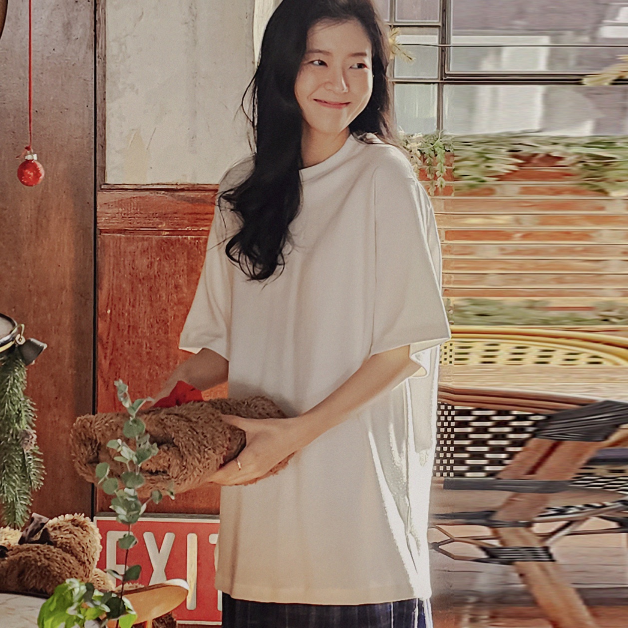 韩国特大码女装胖mm冬装新品靓丽纯色圆领侧开叉宽松短袖T恤0110,女装/女士精品,大码内搭,淘宝优惠券,粉丝福利购,淘宝优惠卷