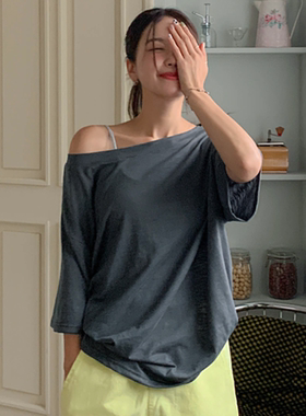韩国代购特大码女装胖mm夏装新品时尚纯色宽松圆领短袖休闲T恤710