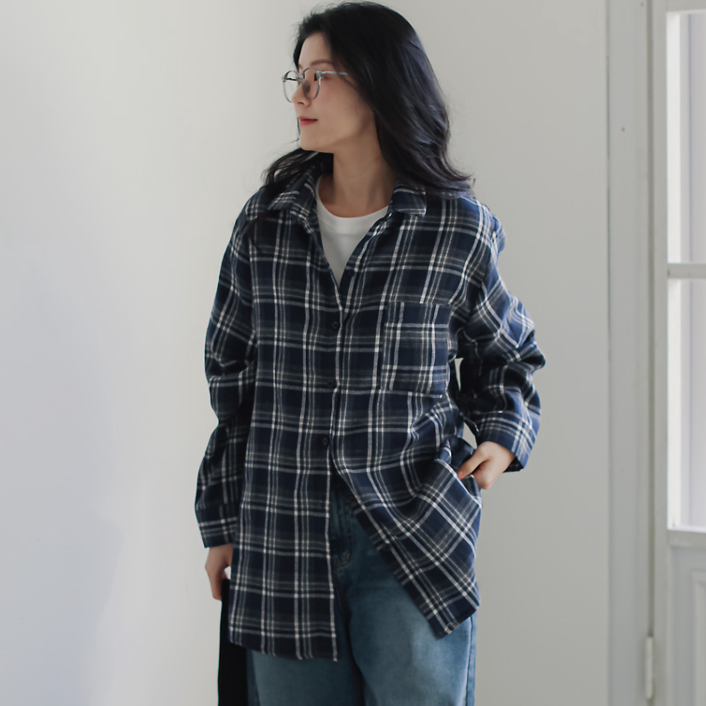 韩国特大码女装胖mm冬装新品时尚格纹翻领单口袋长袖休闲衬衫0111,女装/女士精品,大码内搭,淘宝优惠券,粉丝福利购,淘宝优惠卷