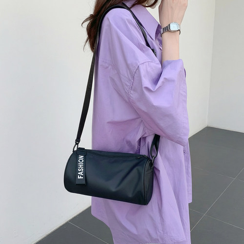 牛津布圆筒包休闲运动健身小包