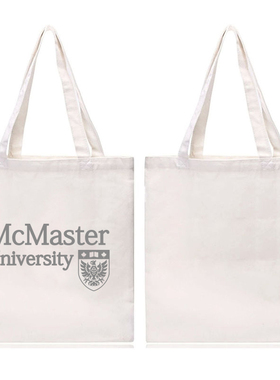 麦克马斯特大学帆布袋McMaster University纪念环保购物袋拉链款