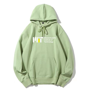 麻省理工 套头卫衣Massachusetts MIT帽衫纪念品撞色加绒学生外套