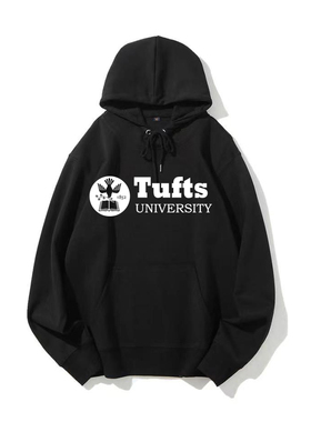 塔夫茨大学连帽卫衣Tufts University纪念品秋冬加绒周边定制