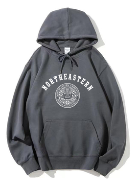 美国东北大学 套头卫衣Northeastern University纪念品连帽衫嘻哈