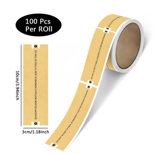 标签贴 3cm×1.18inch卷装 100贴 卷警示语不干胶贴纸装