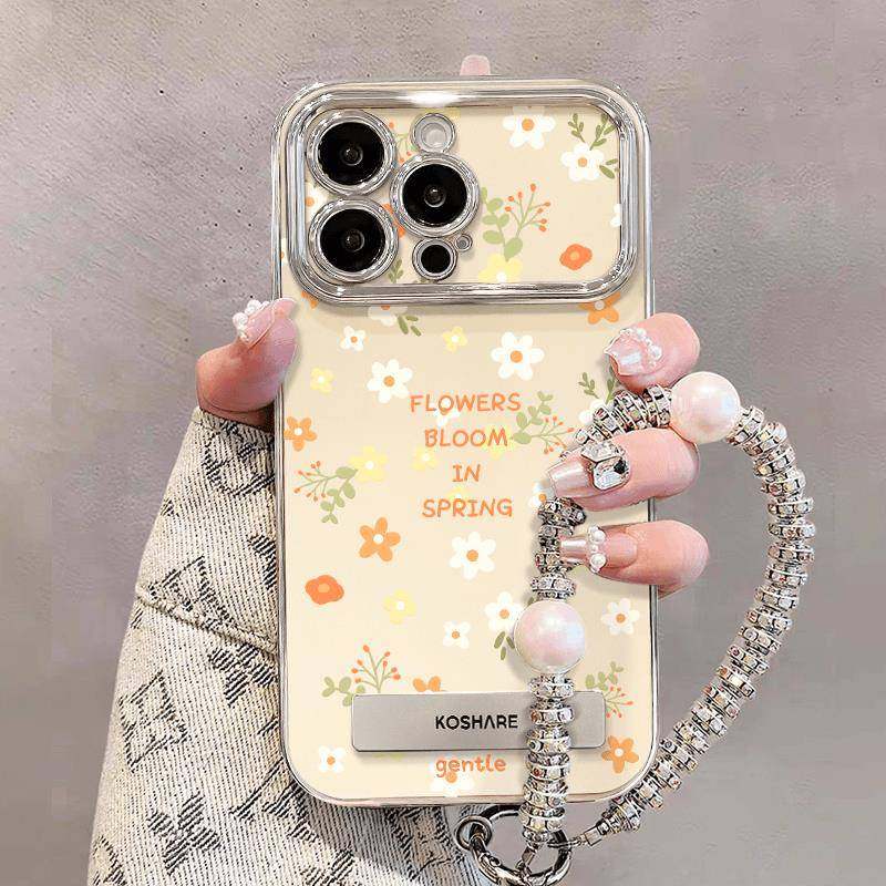 电镀大视窗碎花适用苹 果15proamx手机保护壳华为mate60pro新款Pura70女OPPOReno12碎花VIVOS19全包小米14清,3C数码配件,手机保护套/壳,淘宝优惠券,粉丝福利购,淘宝优惠卷