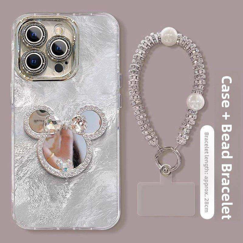 适用苹果16ProMax手机壳iphone15plus新款14高级感米老鼠镜子ip13全包2防摔小众硅胶支架手炼镜头膜11保护套,3C数码配件,手机保护套/壳,淘宝优惠券,粉丝福利购,淘宝优惠卷