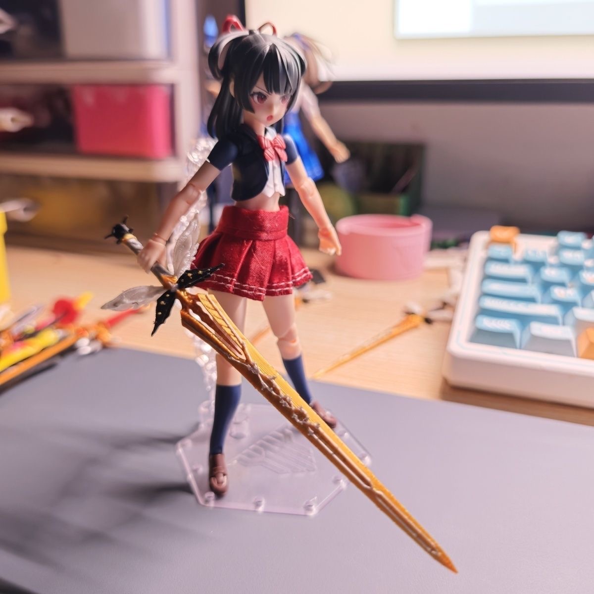 鸣潮 卡提希娅神权剑 1/12适配寿屋机娘武器模型 30msshf通用