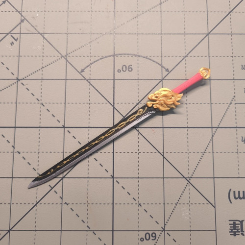 原神武器 1/12刻晴单手剑 匣里龙鸣 适配寿屋机娘兵人战锤暗源