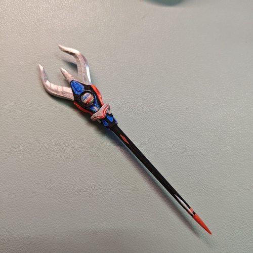 3d打印武器 欧布奥特曼飞镖长矛 适配Shf frs 机娘  兵人