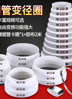 抽油烟机排烟管大小转换接头排风管变径圈厨房烟道管止逆阀变径器
