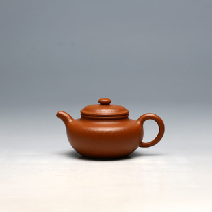 茶壶明理茶艺 宜兴紫砂壶 华健弟子周琦 全手工160CC朱泥 仿古壶