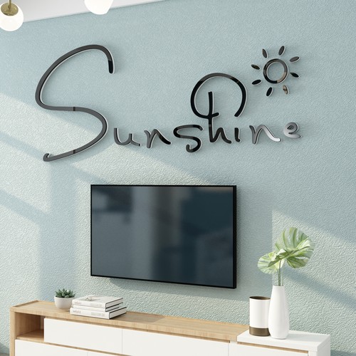 2025新款电视机背景墙面装饰挂件3d立体贴纸自粘壁画客厅大白高级